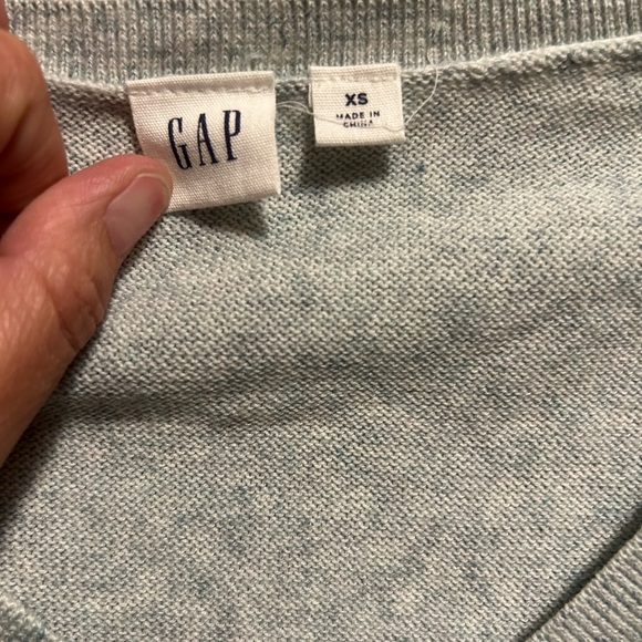 Gap baby blue long sleeve knit top. Size extra small. - Picture 6 of 6